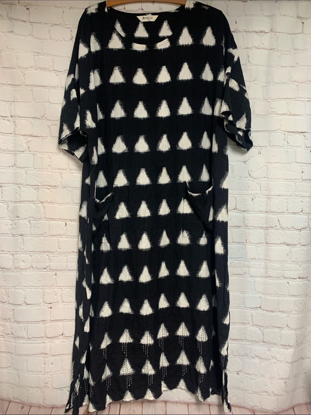 Marketplace Black Cotton Lagenlook Dress Size 2X​